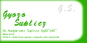 gyozo suplicz business card